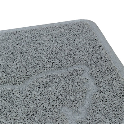 Trixie litter box mat cat silhouette PVC light grey