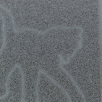 Trixie litter box mat cat silhouette PVC light grey