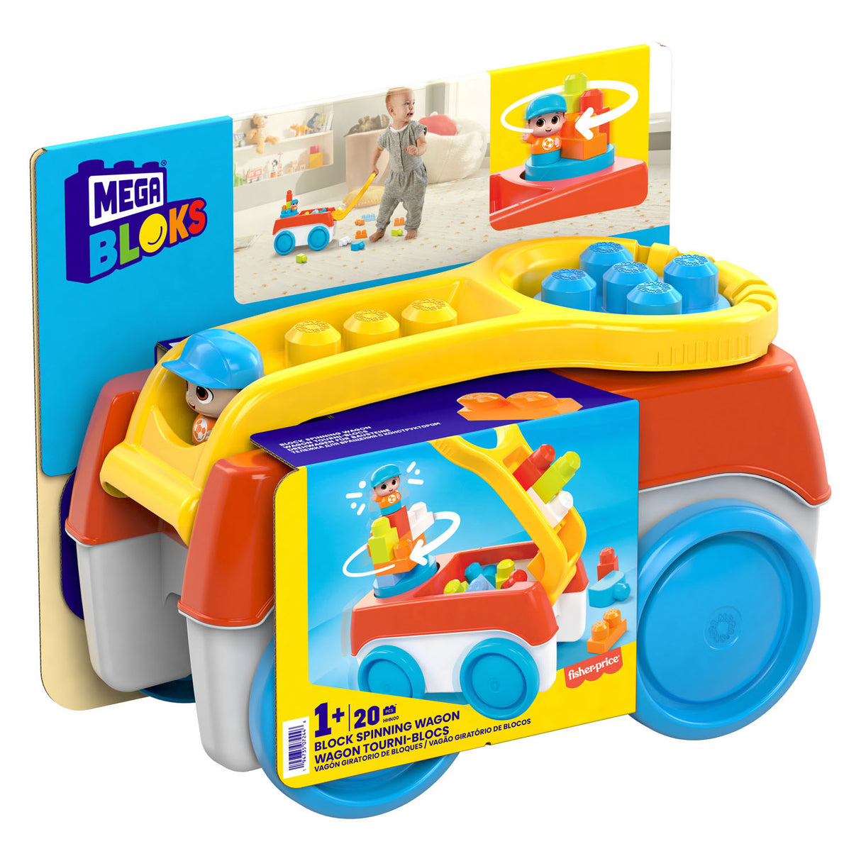 Mega Bloks Block Spinning Bolkerkar mit Bausteinen