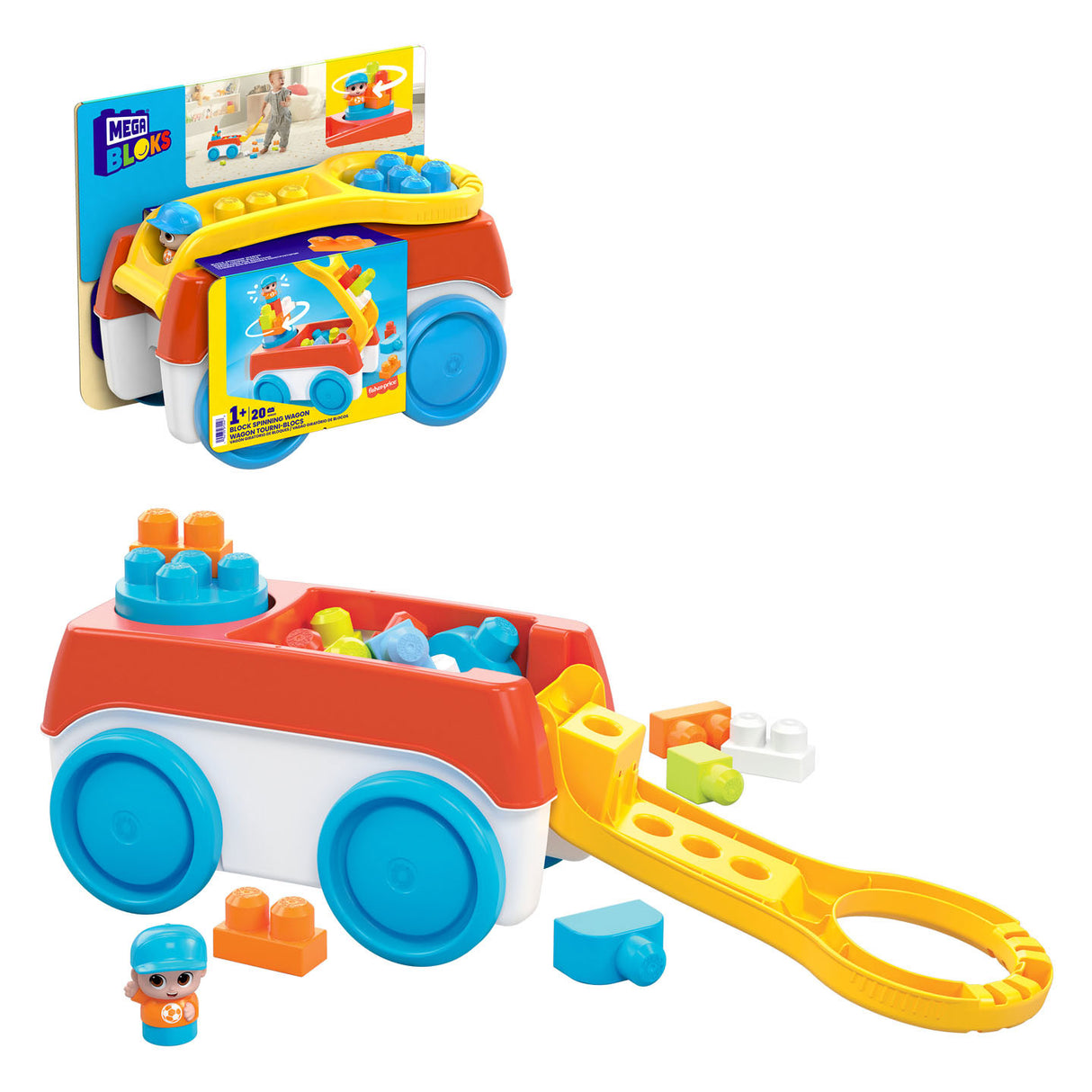 Mega Bloks Block Spinning Bolkerkar mit Bausteinen