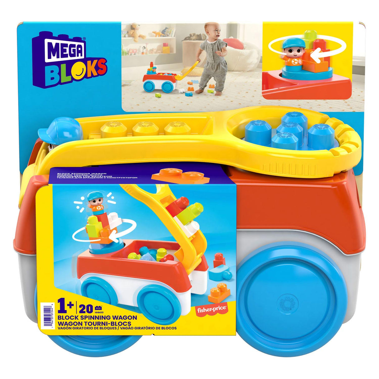 Mega Bloks Block Spinning Bolkerkar mit Bausteinen
