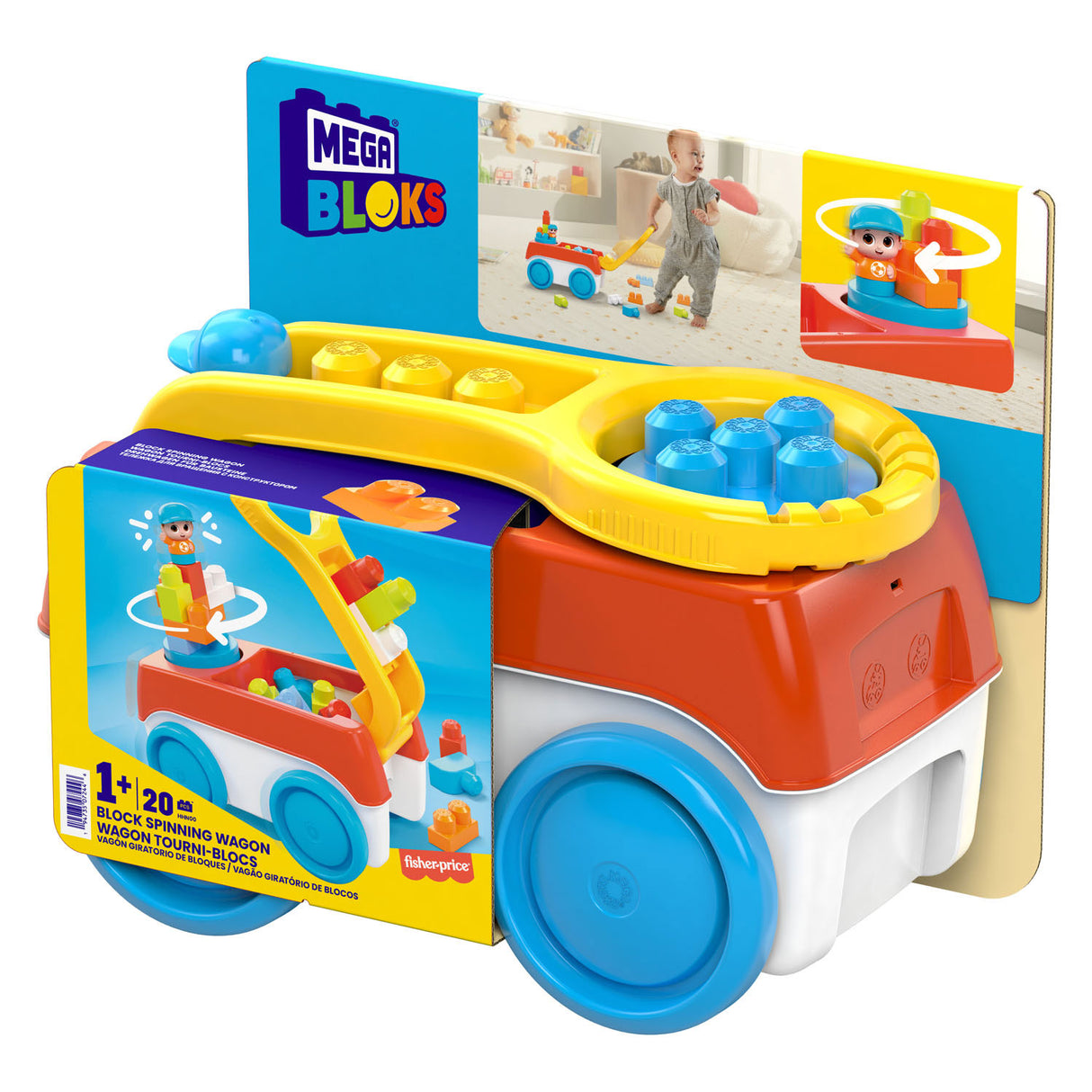 Mega Bloks Block Spinning Bolkerkar mit Bausteinen