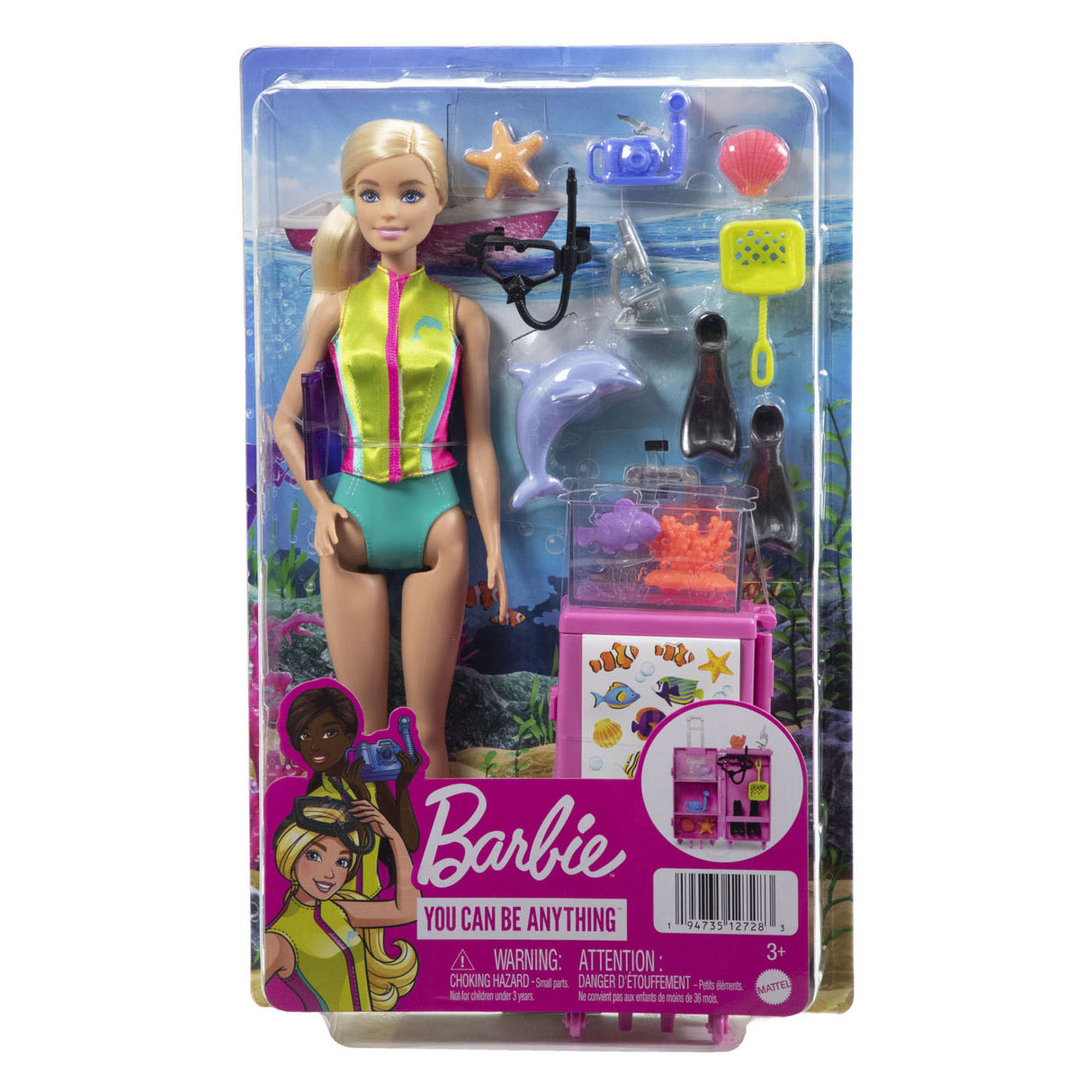 Hraní sada biologů Mattel Marine