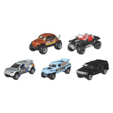 Mattel matchbox basics auto's, 5st.