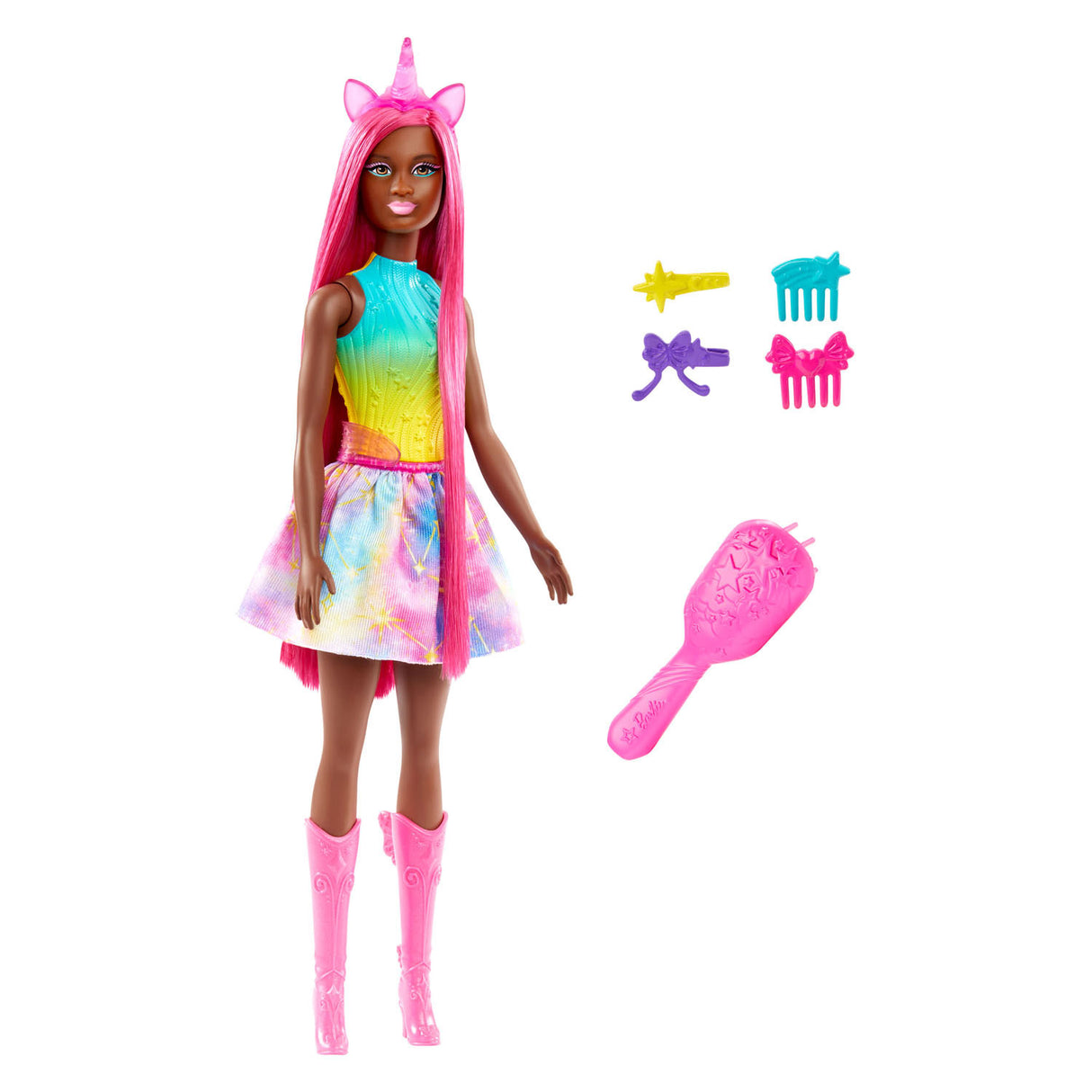 Mattel Fashion Doll Mermaid con capelli lunghi rosa