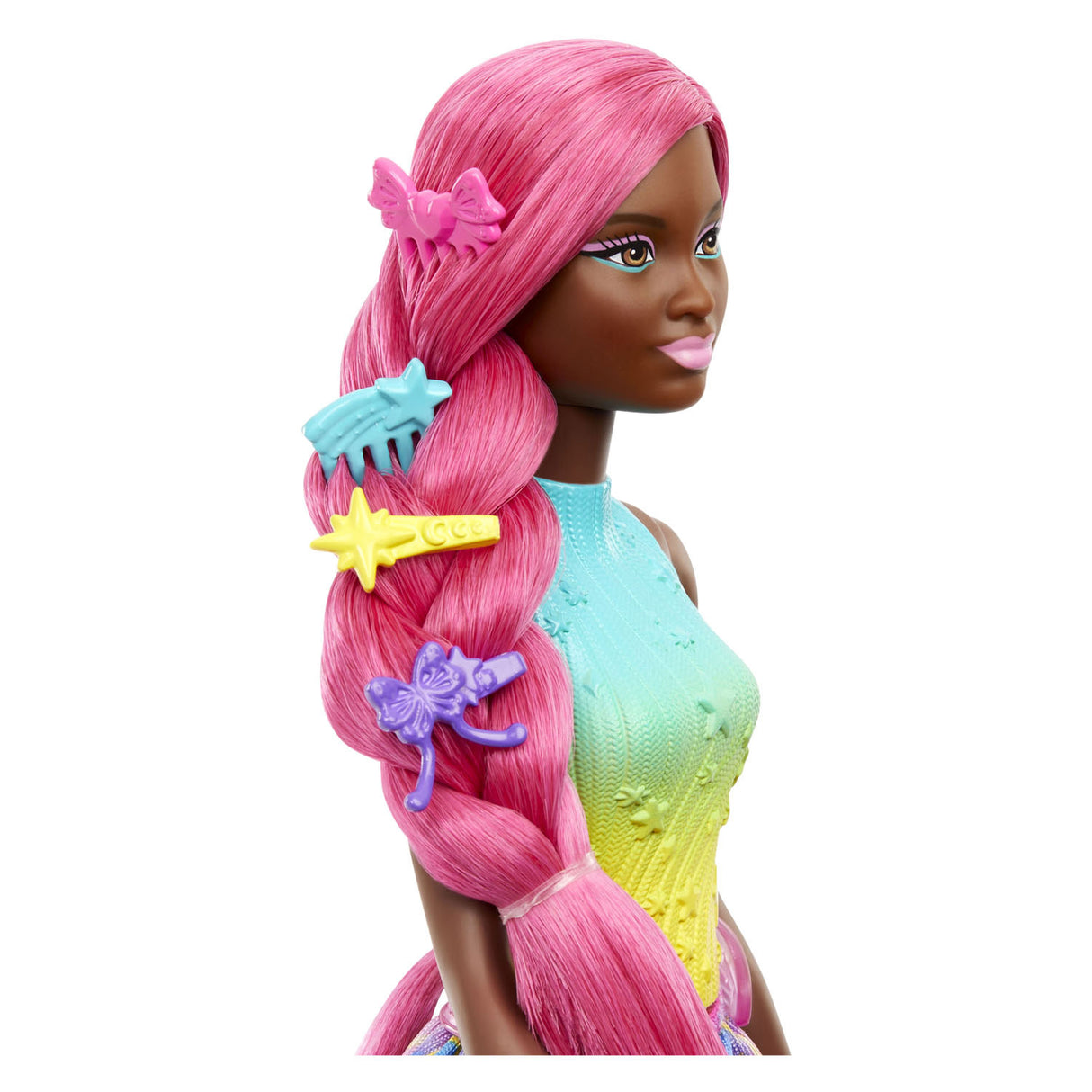 Mattel Fashion Doll Mermaid con capelli lunghi rosa