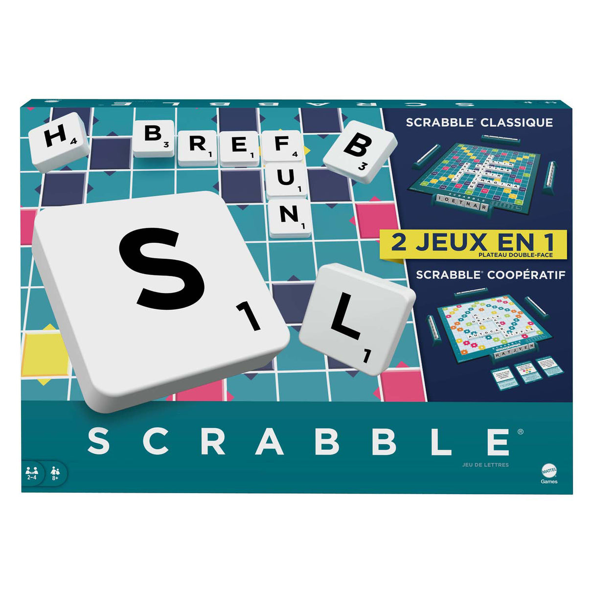 Mattel scelabble Board Spill Franséisch