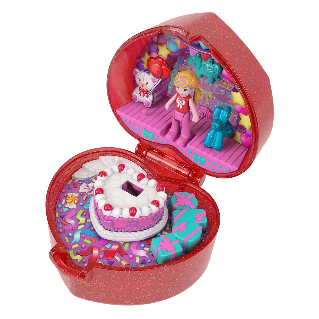 Caja de joyería de bolsillo Polly de Mattel.
