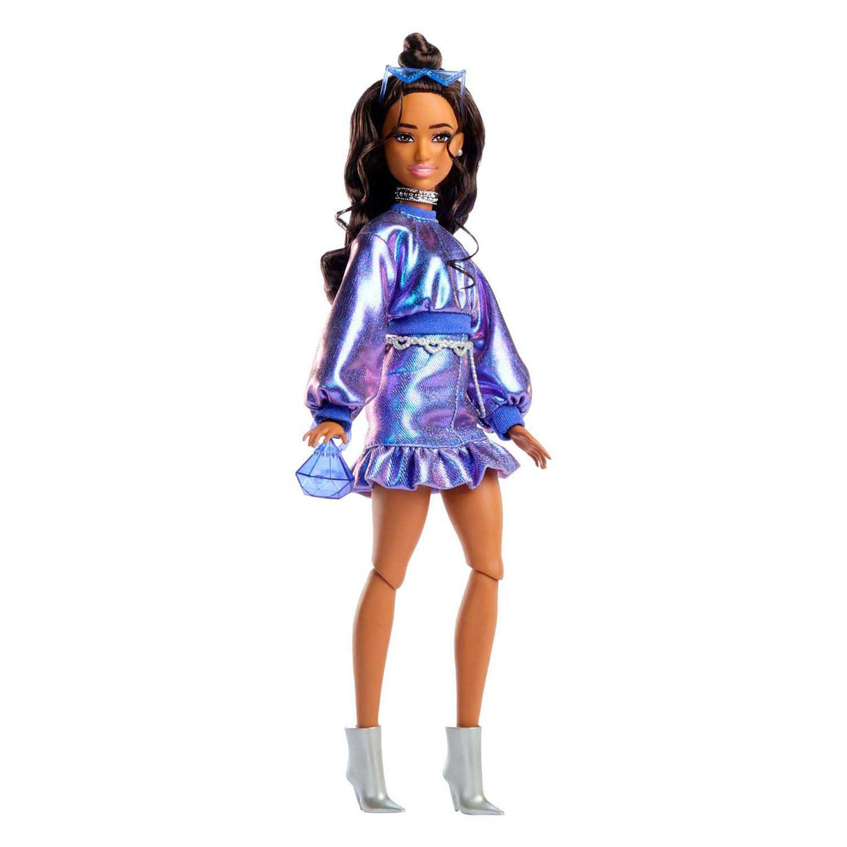 Mattel barbie deluxe style - blauwe trui