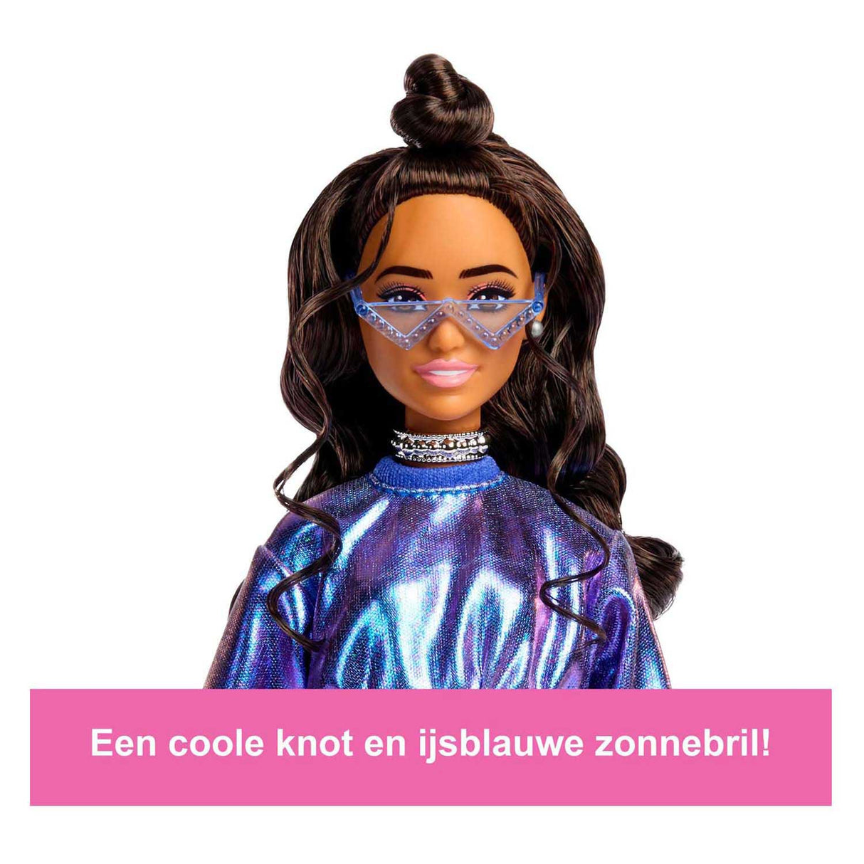 Mattel barbie deluxe style - blauwe trui