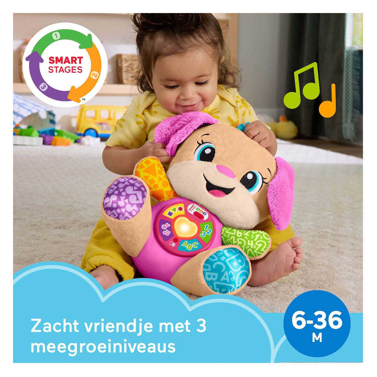 Fisher price hvalpesøster + lys og lyd