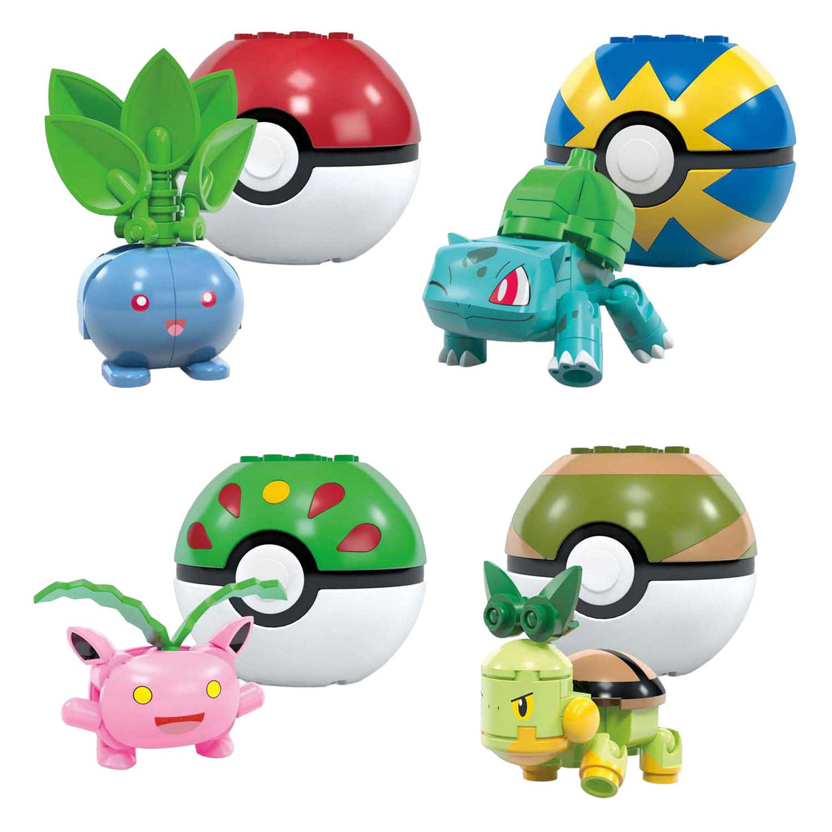 Mega bloks pokemon mega trávový typ trenér tým