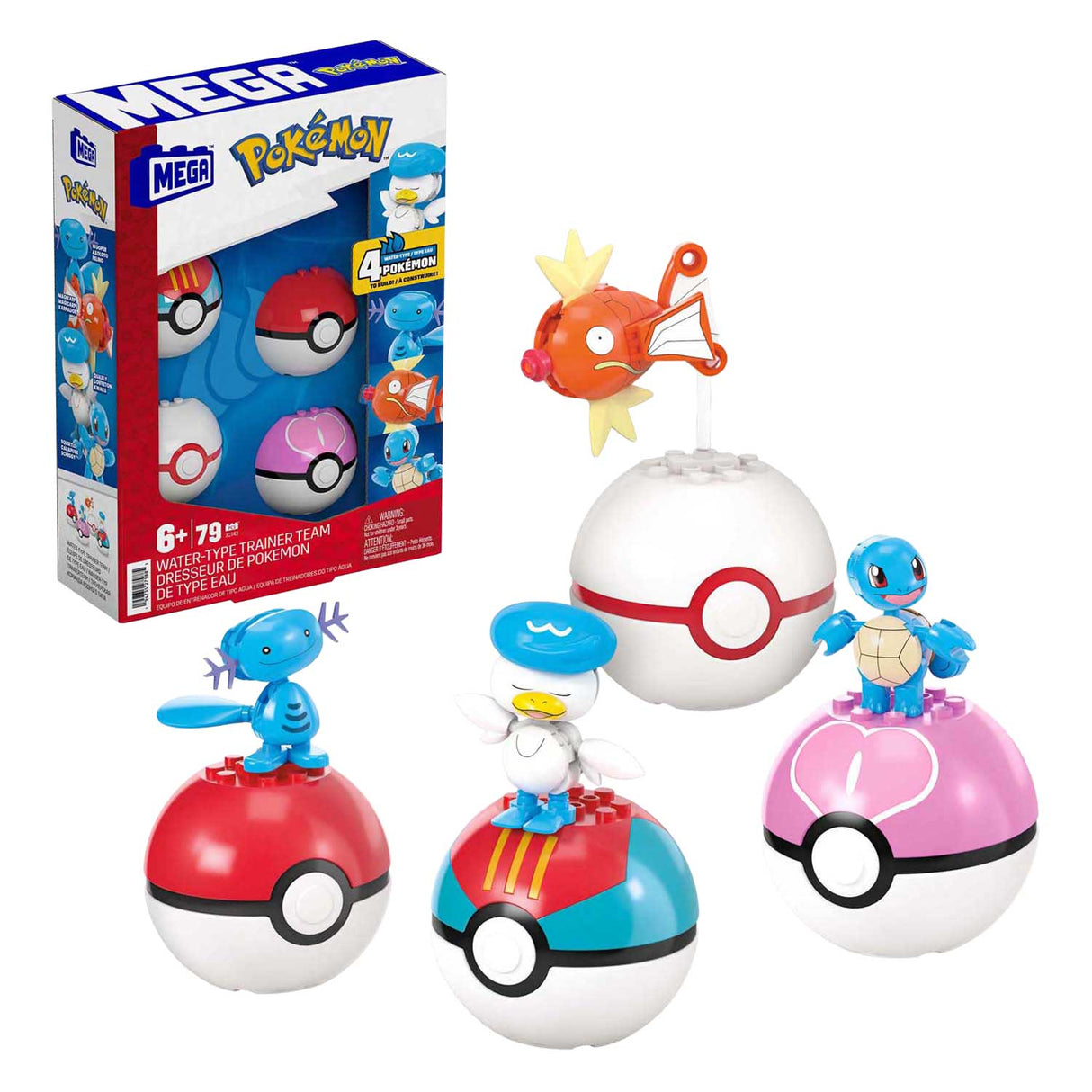 Mega Bloks Mega Construct Pokémon -rakennussetti - Magikarp, Shellder ja Quaxly
