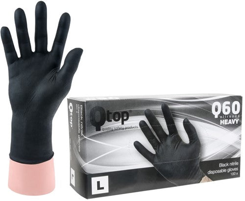 QTCYCHECTECH Q60 TOP Allround Heavy Nitril Gloves Dispenser Size M per 100 pieces
