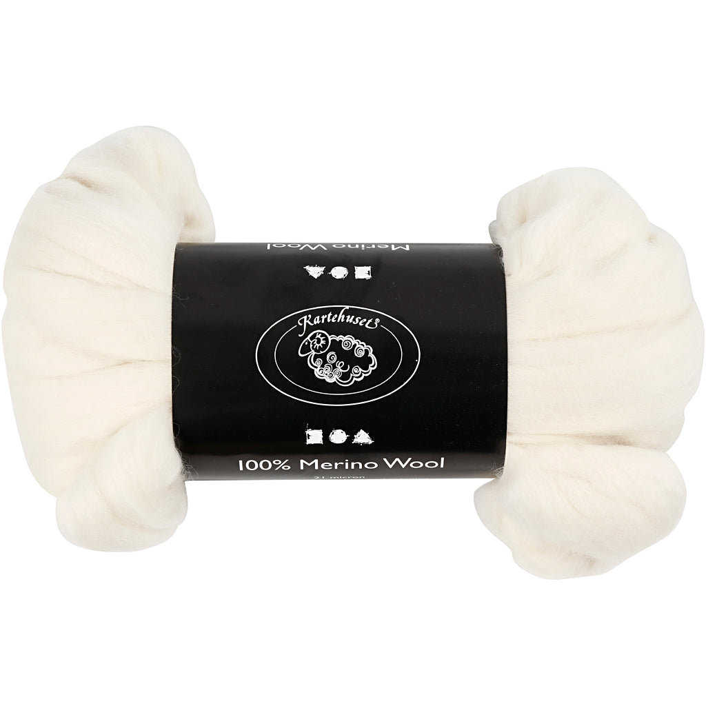 Creativ company merino wool, thickness 21 my, off-white, 100 gr 1 box