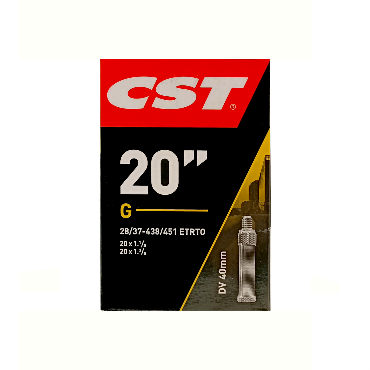CST inner tube 20x1.3 8 dv 28 37-438 451