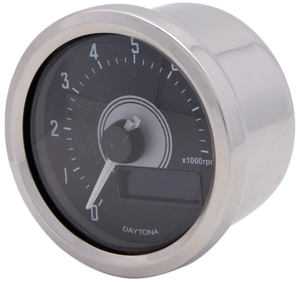 Daytona velona toerenteller speed m.velona,sw led-white 8000u min