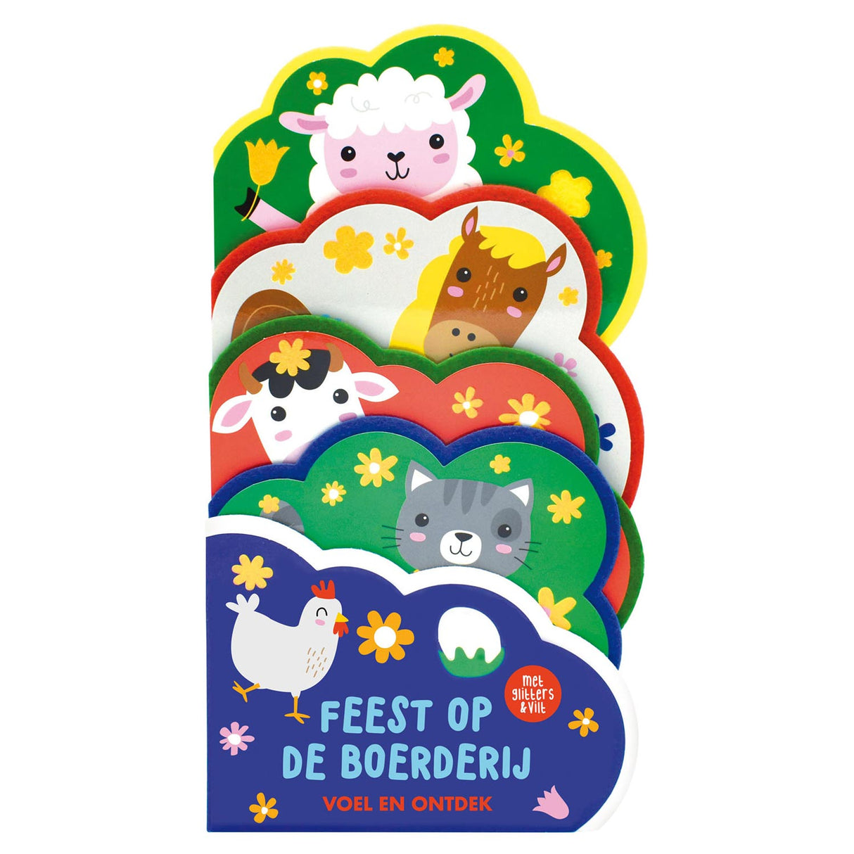 Voel ontdek met glitter en vilt - feest op de boerderij