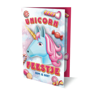 Invitations unicorn emoji, 6 pcs.