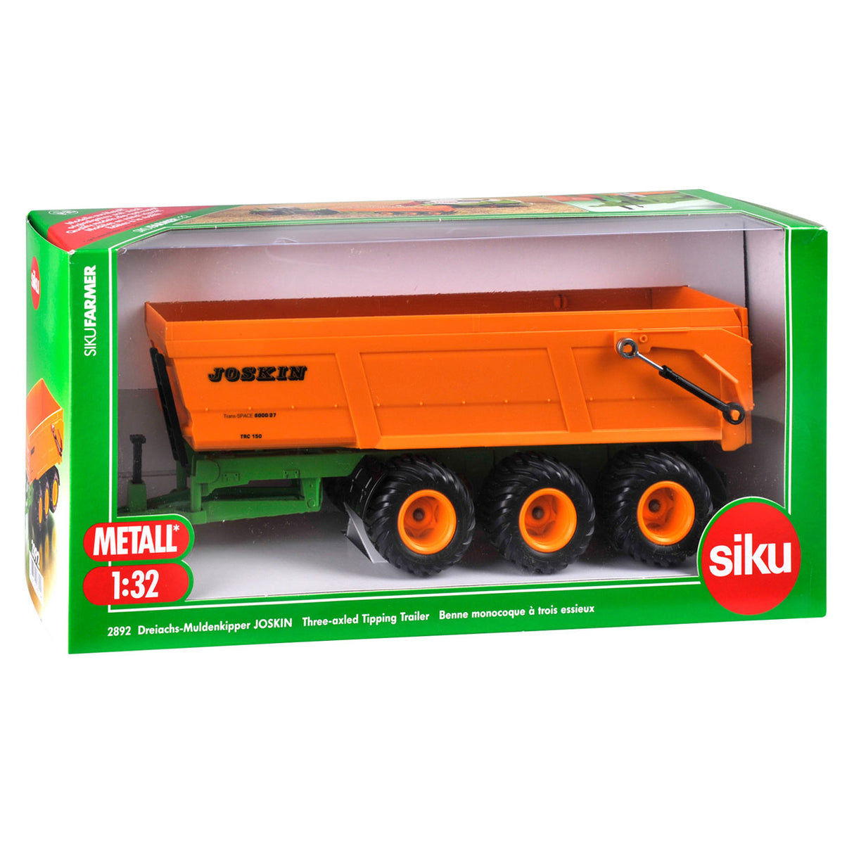 Siku 2892 prikolica Joskin 3-Wels z nagibno škatlo 1:32