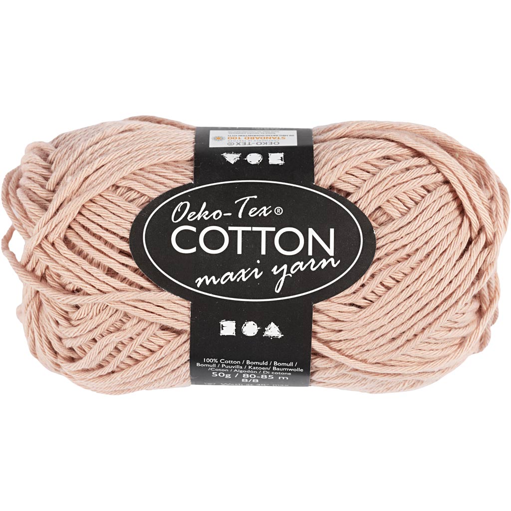 Creativ company katoengaren, afm 8 8, l: 80-85 m, beige, 50 gr 1 bol