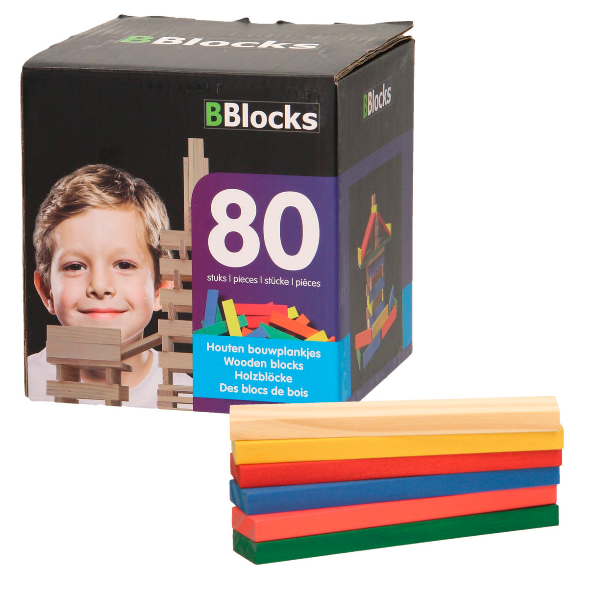 BBLOCKS -Gebäudebretter Farbe, 80DLG.