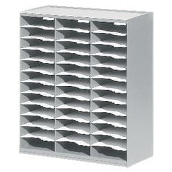 Sorting Rack Evolution Paperflow 36-Compartment Polystyrene Stackable Grey