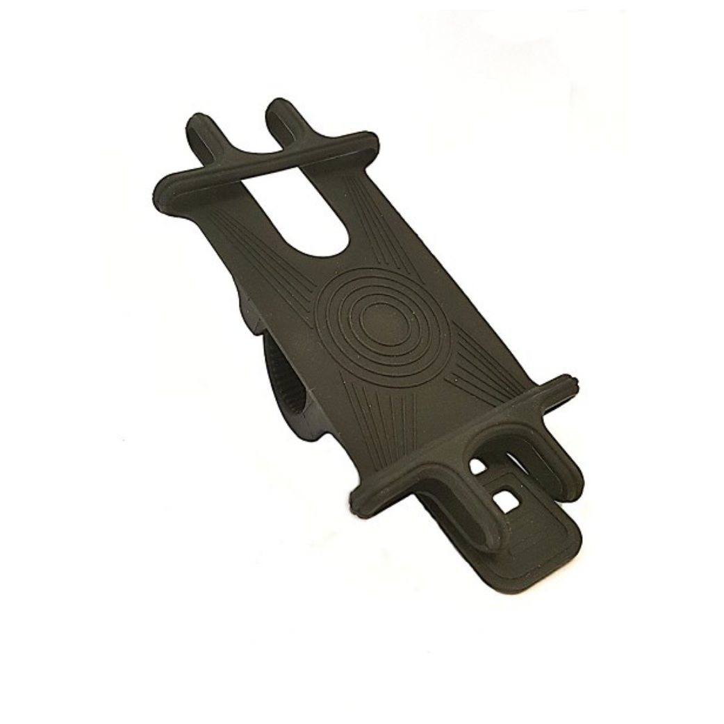 Soporte telefónico de silicona para el ensamblaje en el manillar de la bicicleta, negro