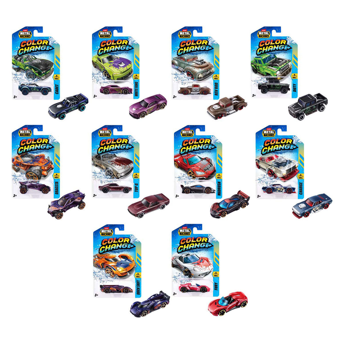 Zuru colour changing metal car