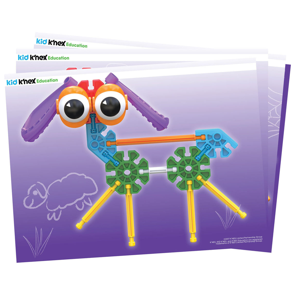 K'nex kid group set in storage box, 131dlg.
