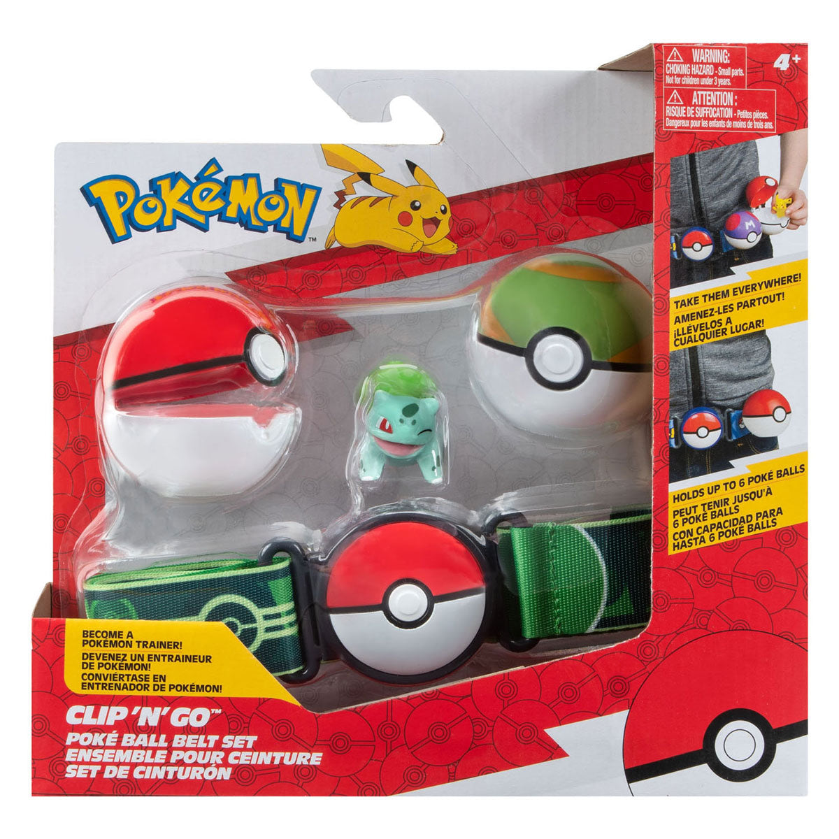 Boti Clip 'N' Go Poke Ball se sadou Play Belt, 4DLG.