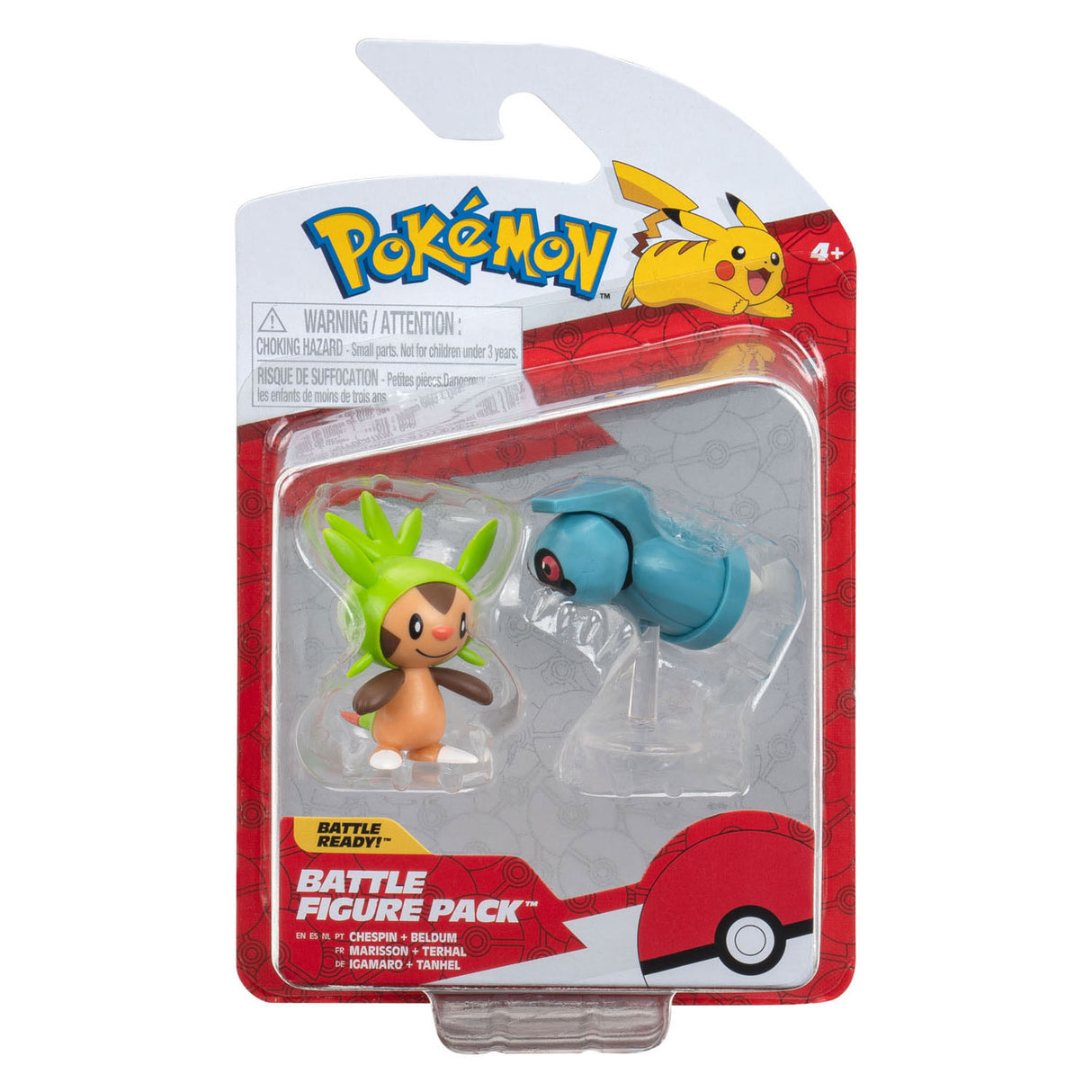 Boti Pokémon Battle Figures - Chespin Beldum, 2.