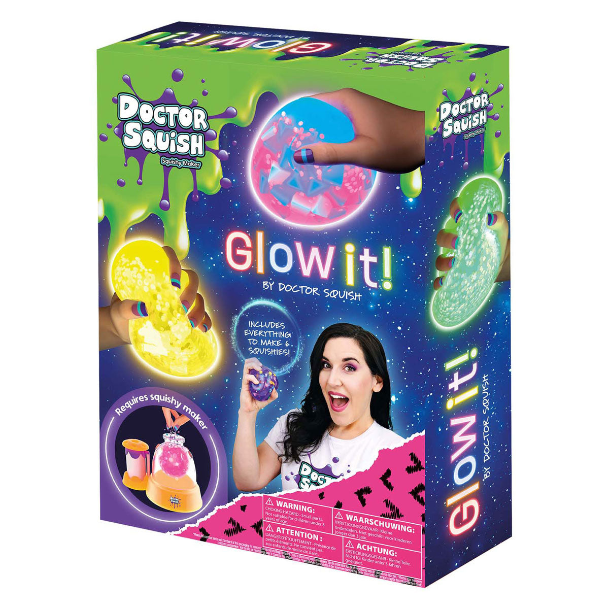 Doctor Squish Squishy Pack påfyllning - Neon Edition
