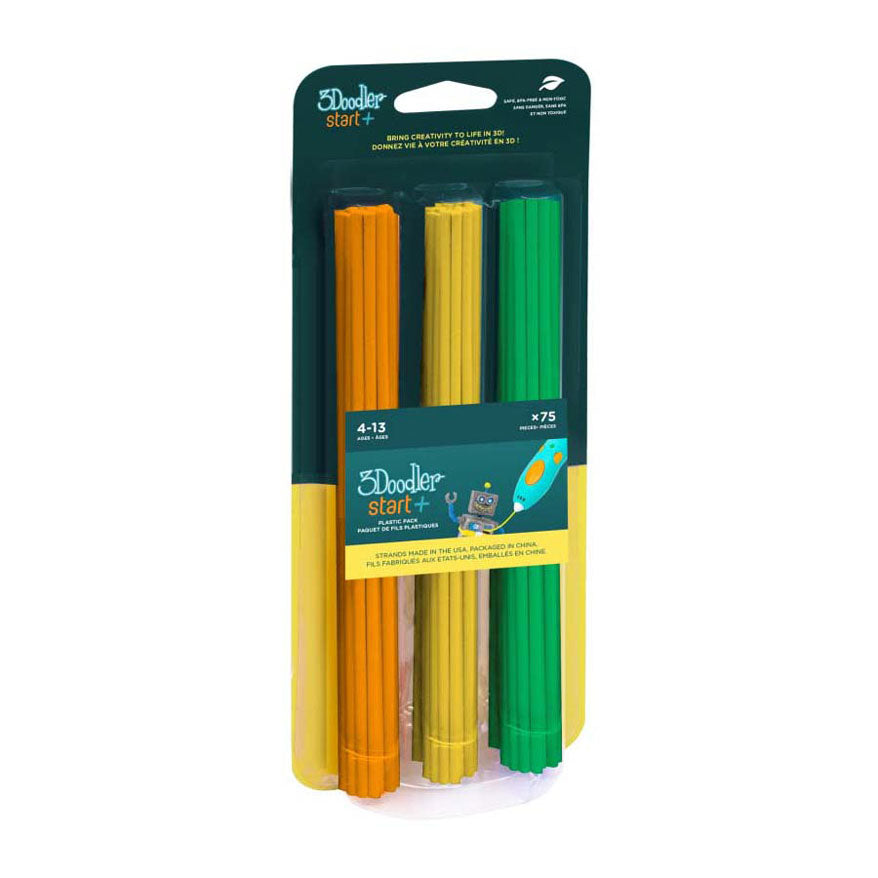 Spectron 3doodler refill pack start+ - orange yellow green