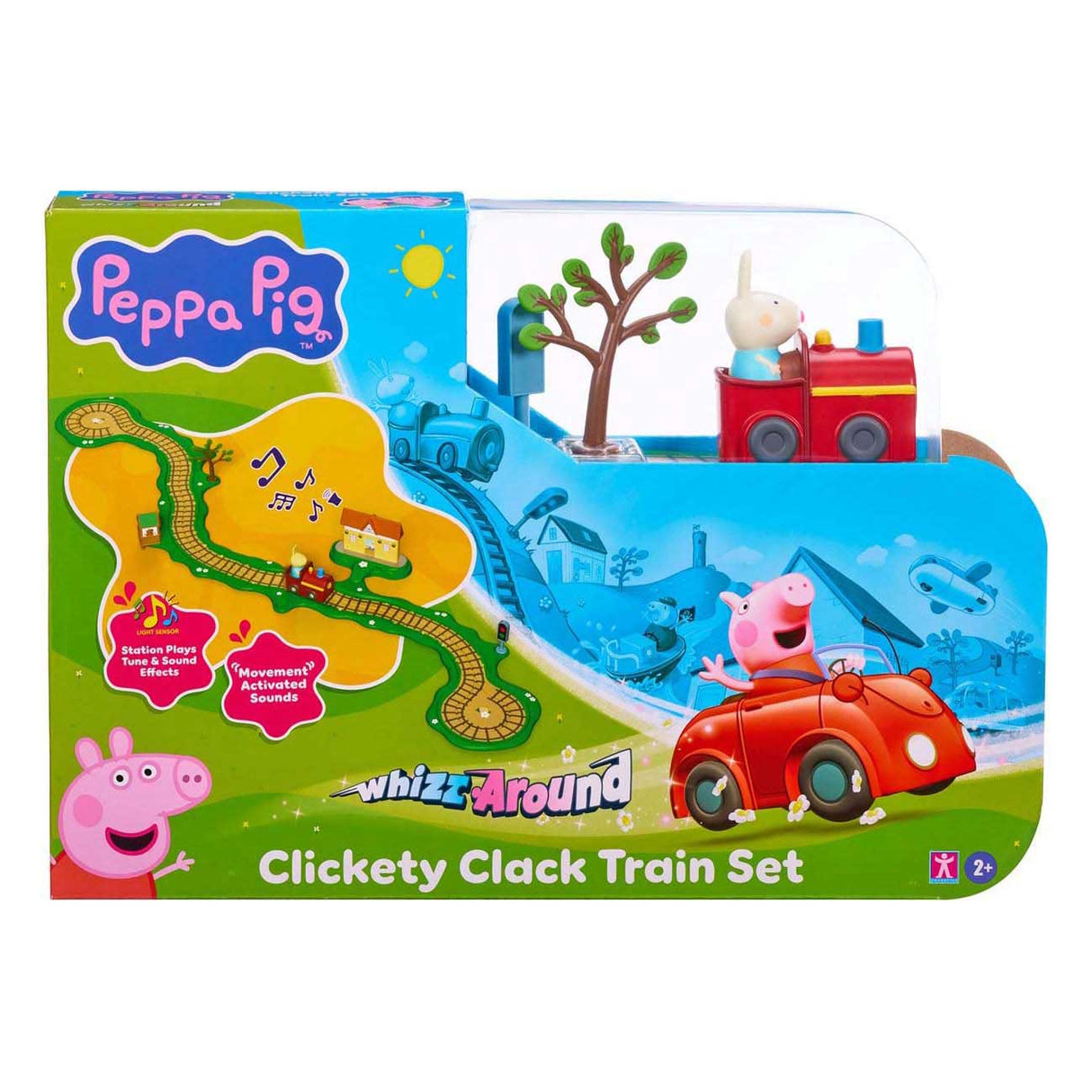 Peppa whizz around clickety clack train set