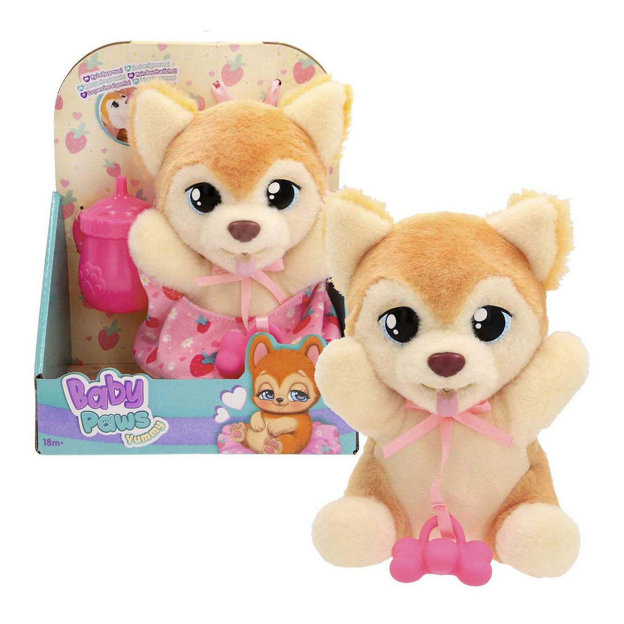 Spectron baby paws yummy shiba inu knuffel - 20cm