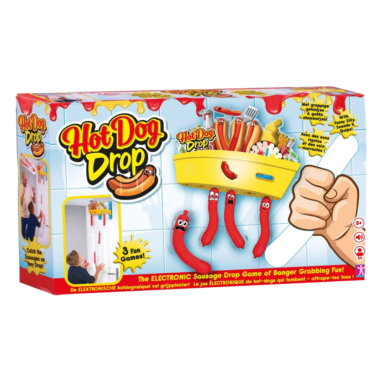Spectron hot dog drop stick catching game with sound effects