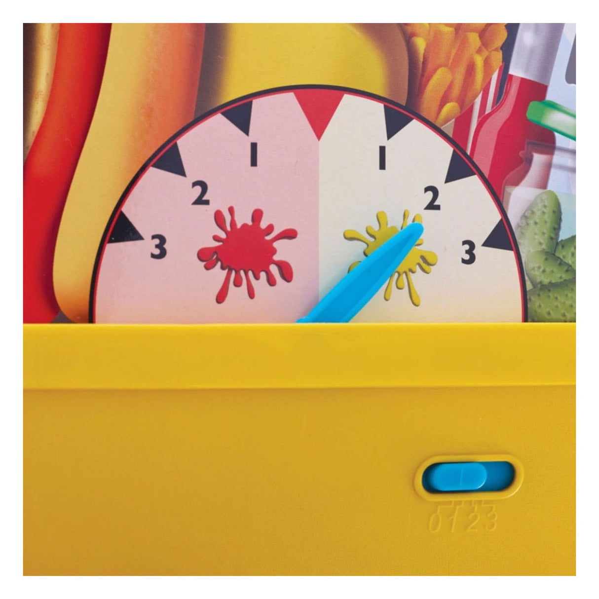 Spectron hot dog drop stick catching game with sound effects