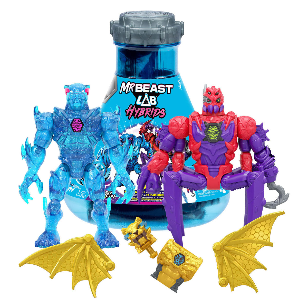 Spectron MrBeast Lab Hybrid Spider vs. Energy Panther Action Figures
