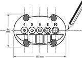 Wolfcraft battery mobile | drilling aid | ø4, 5, 6, 8, 10mm | 1 piece - 4685000