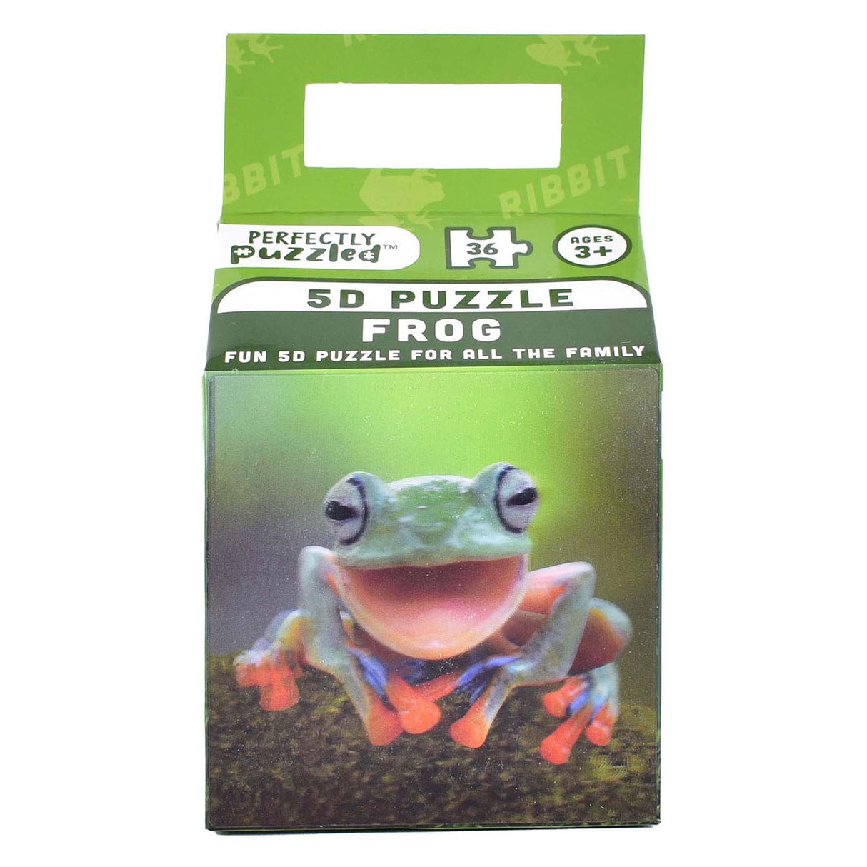 5d dieren puzzel kikker, 36st.