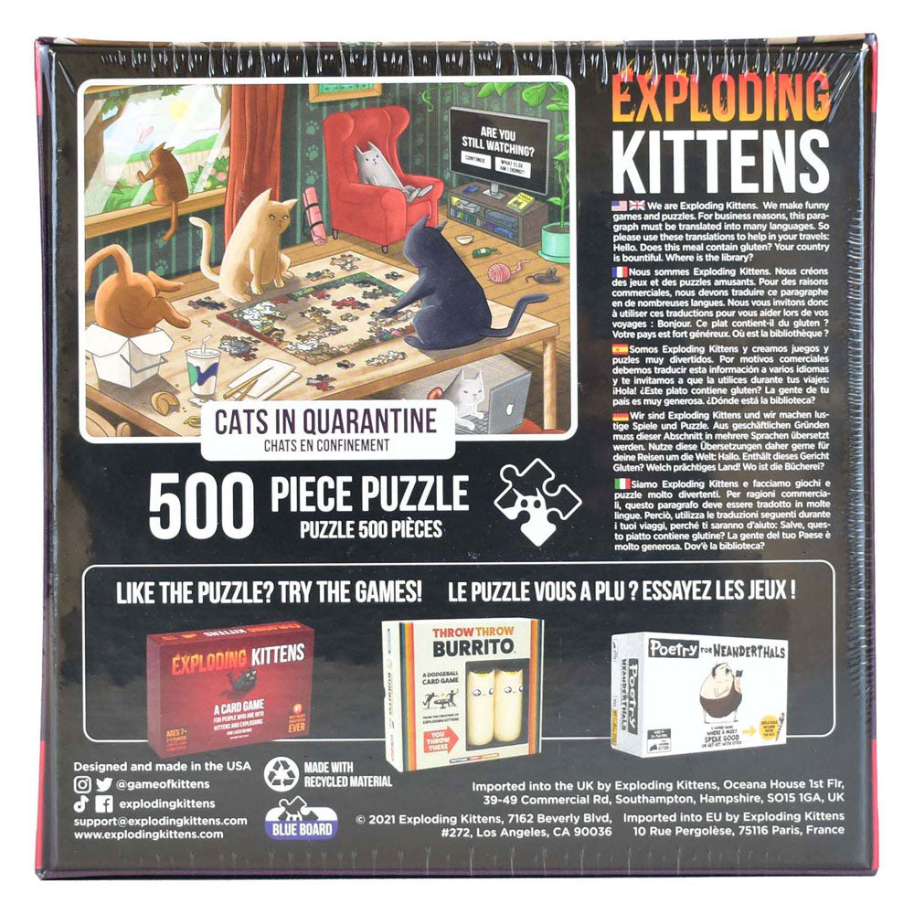 Asmodee exploding kittens puzzel, 500st.