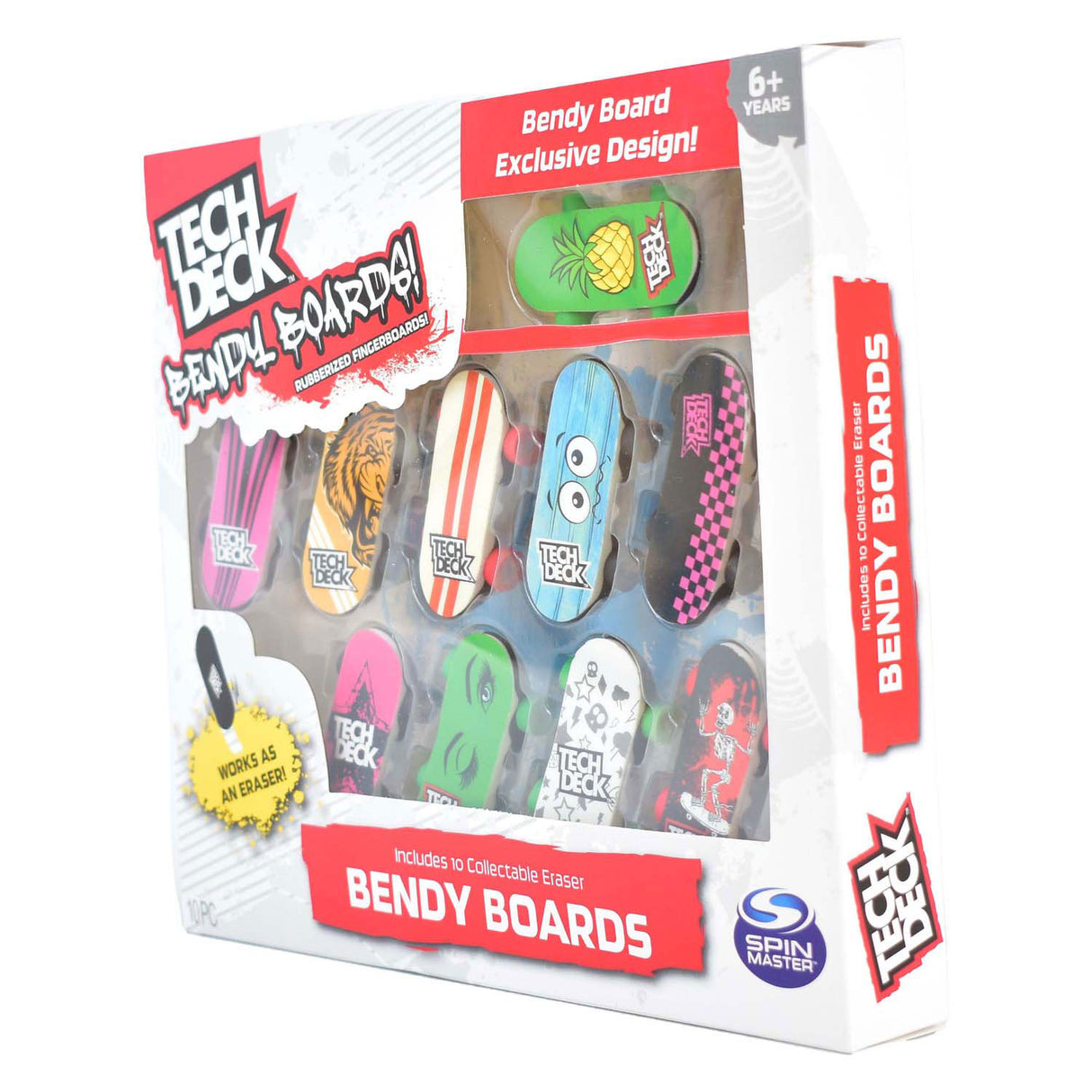 Spin master tech deck bendy vinger skateboards, 10-pack