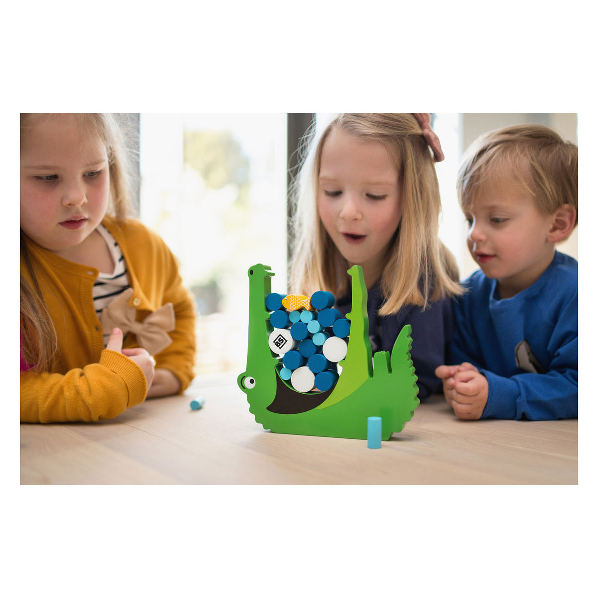 BS Toys Crocodile Equilibrio in legno e gioco stapel