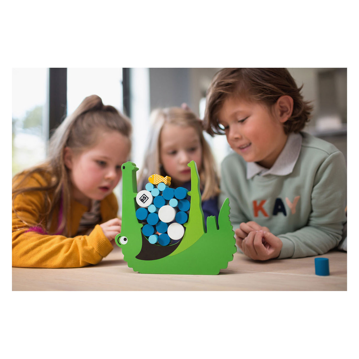 BS Toys Crocodile Equilibrio in legno e gioco stapel