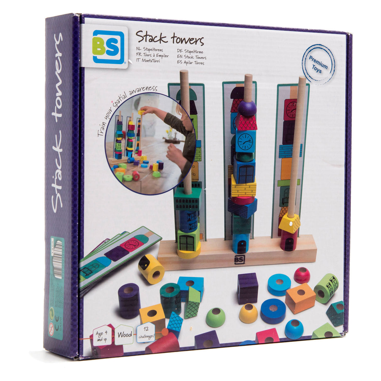 BS Toys Stacking Towers Wood Stacking Game