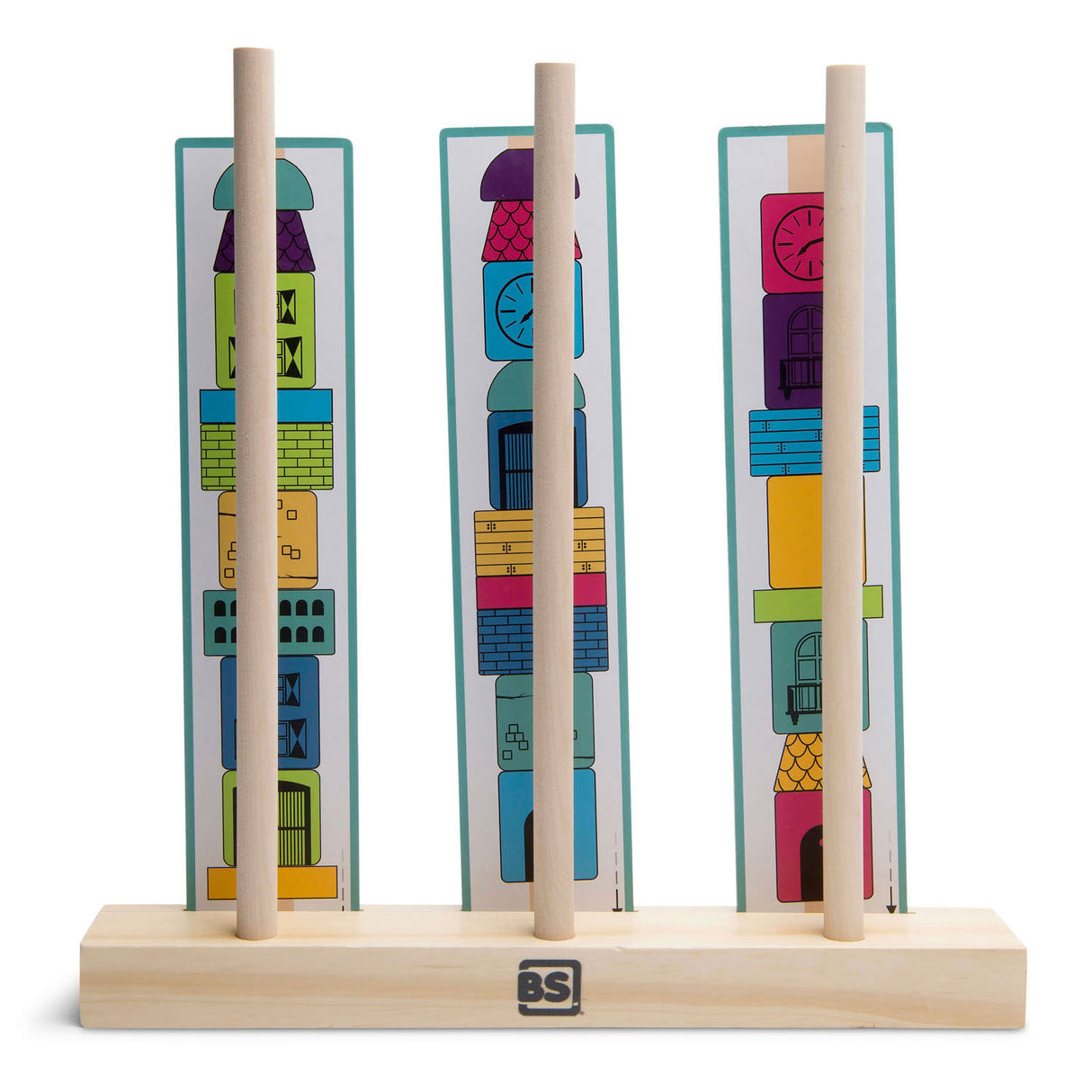 BS Toys Stacking Towers Wood Stacking Game
