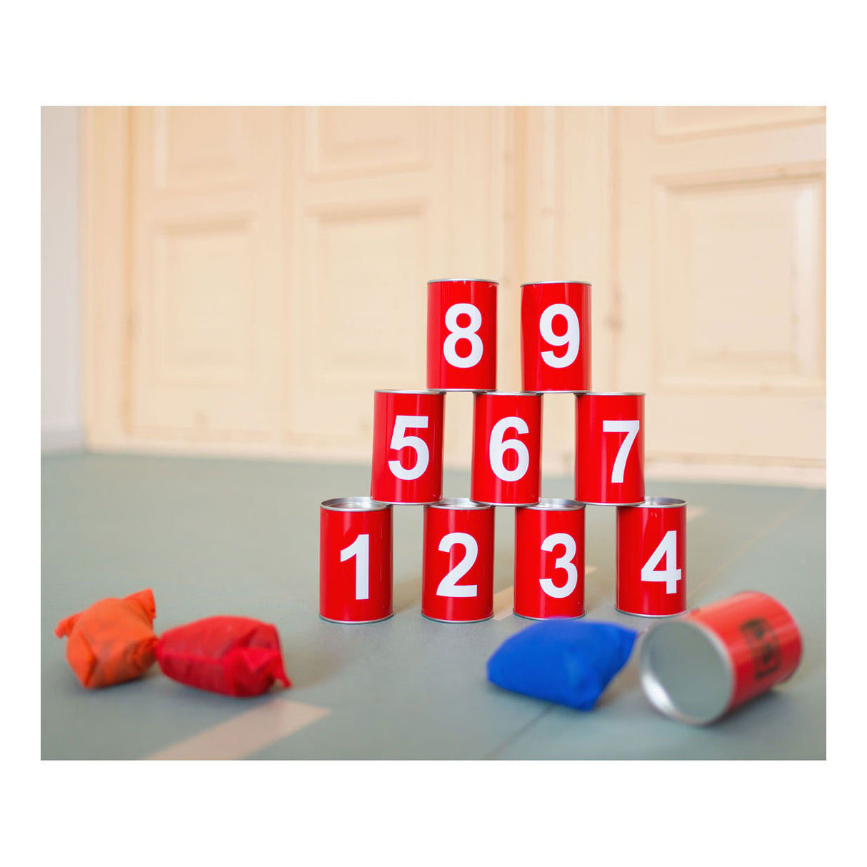 Bs toys plechovky červené, 13 ks.
