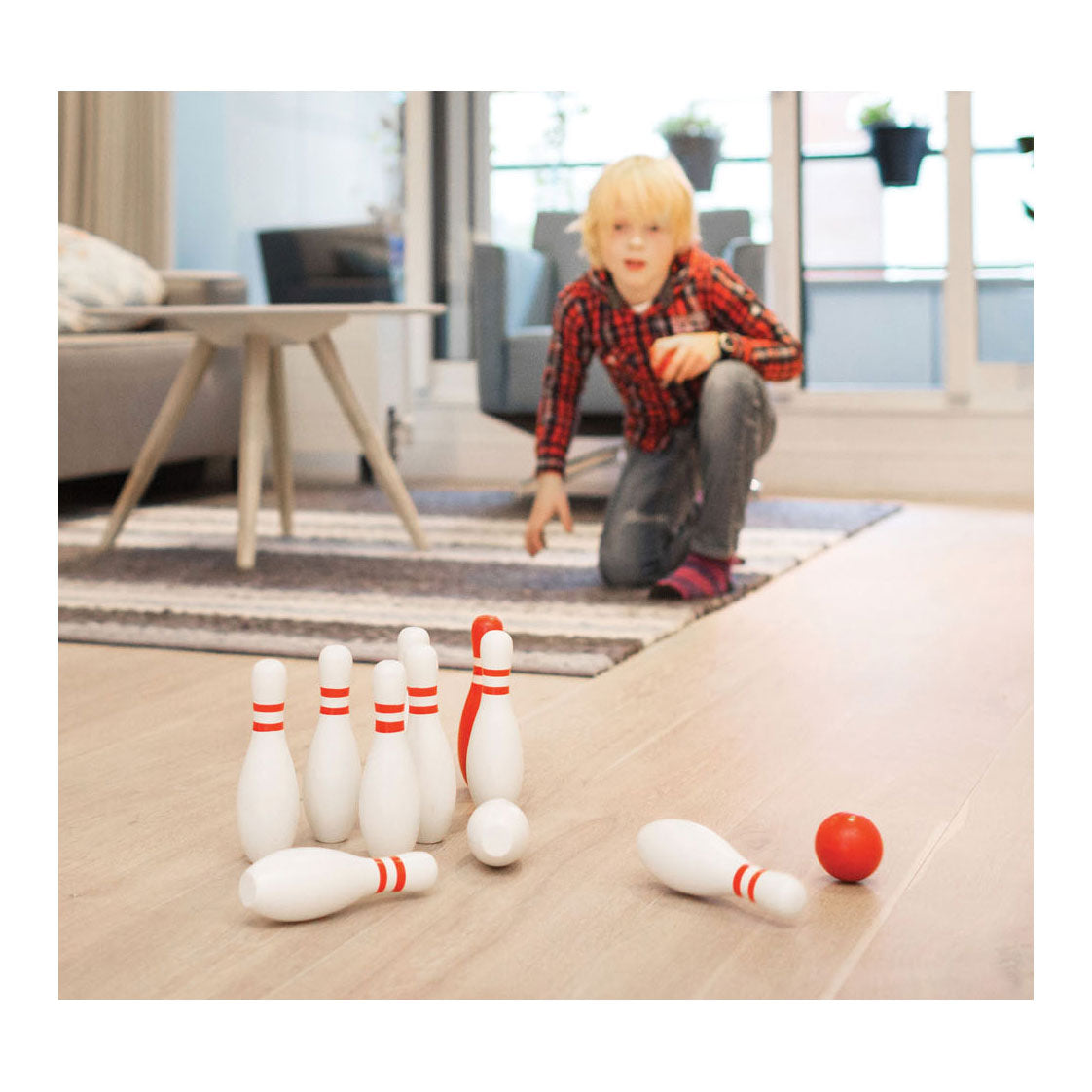 Set di bowling in legno di giocattoli BS, 12dlg.