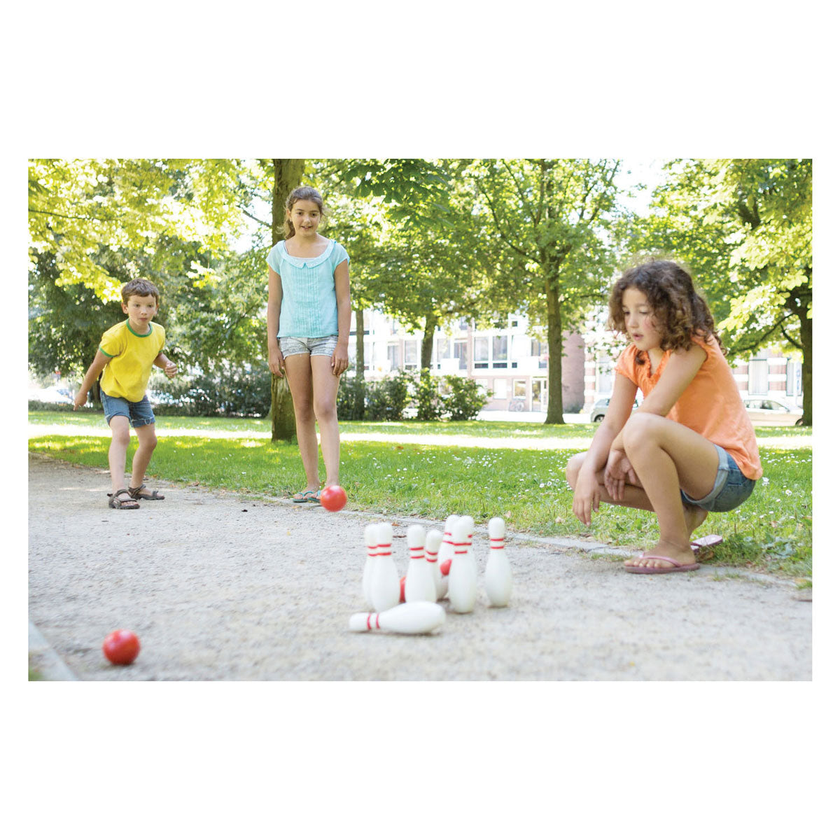 Set di bowling in legno di giocattoli BS, 12dlg.
